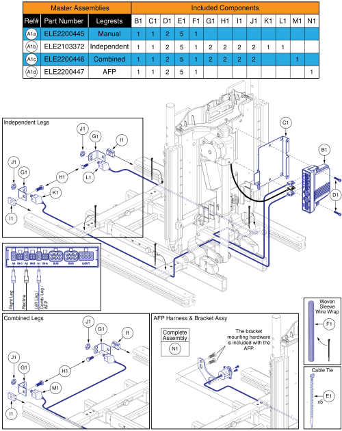 Ql3 Am3, Tb3 Recline (edge Series, Stretto, 4front Series, R44 Rival, R-trak, Q4) parts diagram