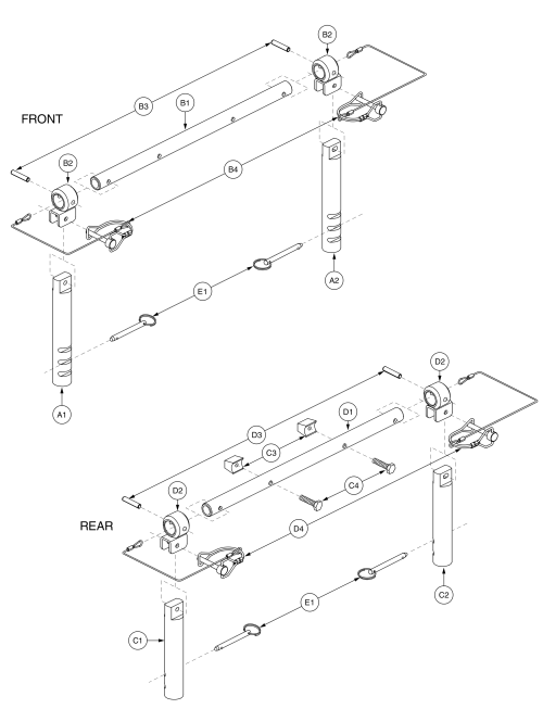 Universal - Universal Towers & Spanners - Tower Spanner Quick Release 13.625 Tall parts diagram