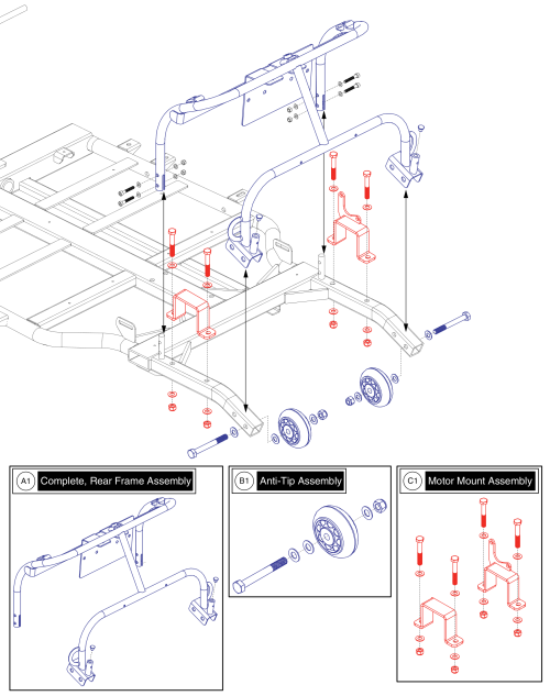 Rear Frame Assembly parts diagram