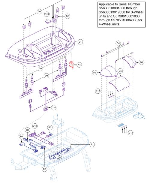 Wiring, Version 3, Part 2, S5630610001030 - S5605313001m10 parts diagram