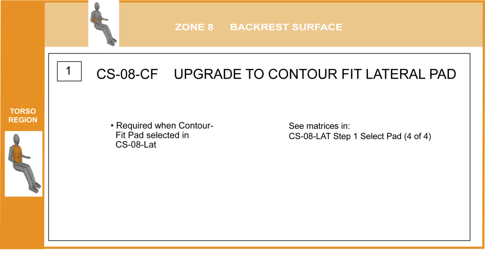 Cs-08-cf    Upgrade To Contour Fit Lateral Pad parts diagram