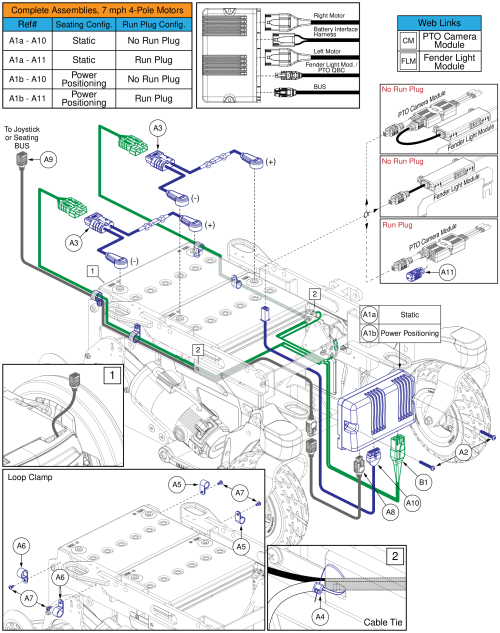 Ne+ Base Electronics, Light Fenders / Pto Qbc, 7 Mph, R-trak parts diagram