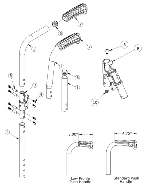 Catalyst Half Folding Backrest parts diagram