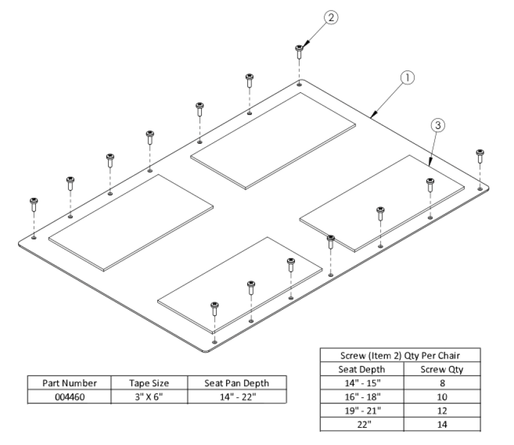 Rogue Alx Aluminum Seat Pan - Growth (formerly Tsunami) parts diagram