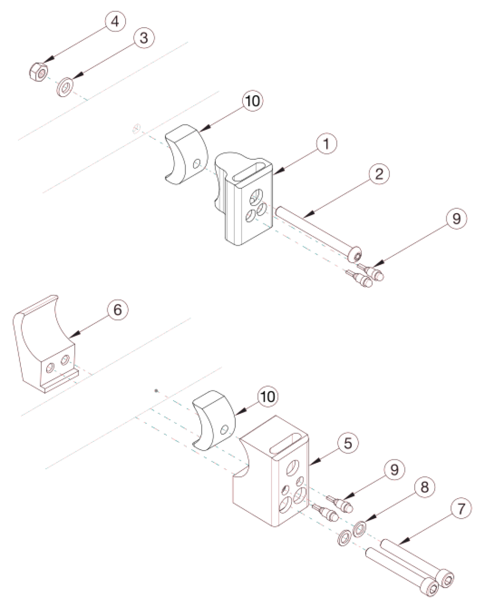 Rigid Side Guard Receiver parts diagram