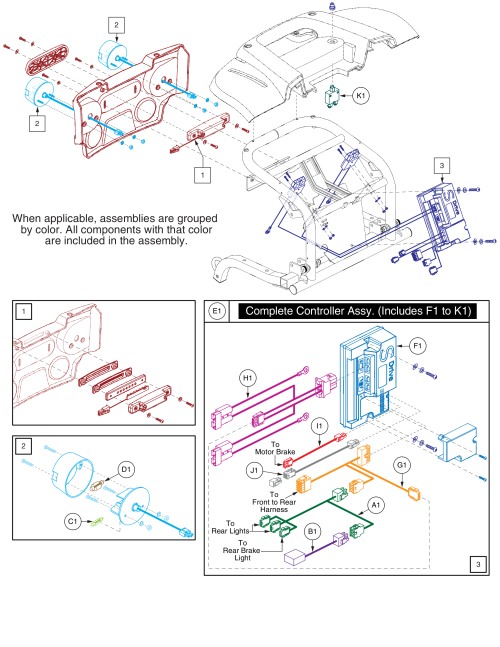 12kph Rear Electronics Assy. W/ Hella Lighting, Pursuit/pursuit Hd S713 parts diagram