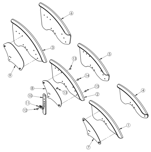 Discontinued Fender Side Guard parts diagram
