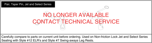 Legrest Hanger - Non-friction Lock Jet & Select Series Seat Frames parts diagram