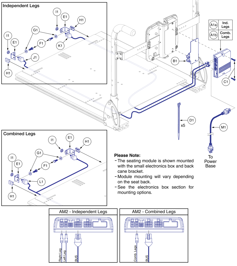 Ne+ Am2 (power Legs) Modules, Harnesses, And Hardware - Synergy parts diagram