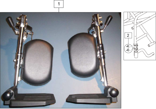 Easy Care Articulating Leg Rest parts diagram