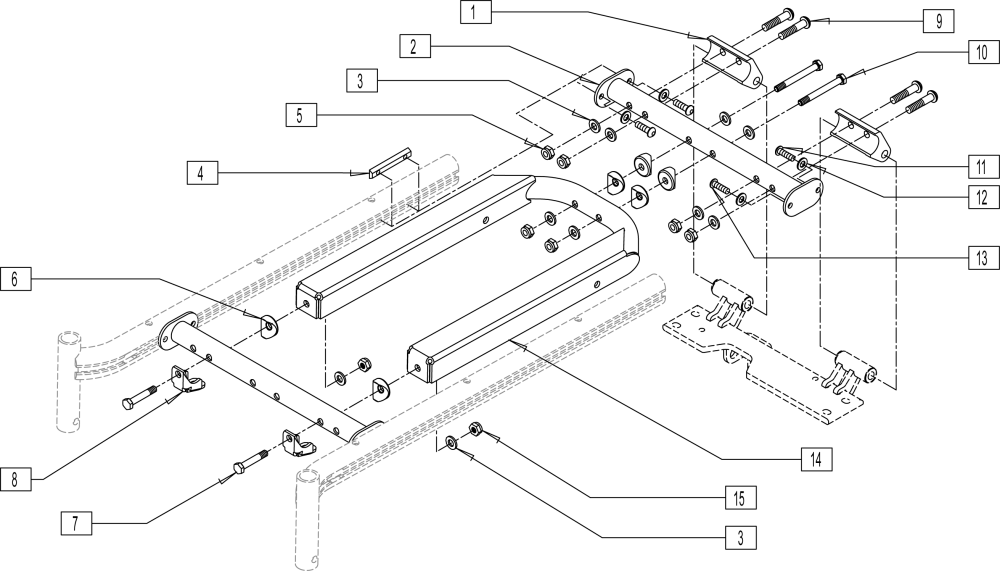 S626 Tilt Frame  Assembly Discontinued parts diagram