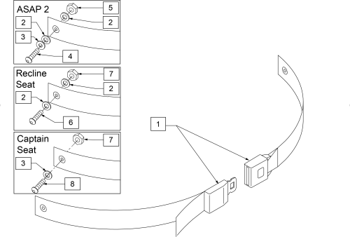 Auto Buckle Positioning Belts (qm-7/pulse) parts diagram