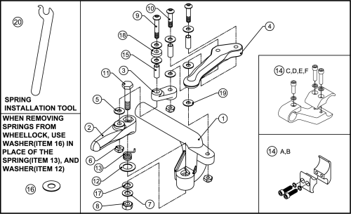 1) Composite Scissor Lock parts diagram