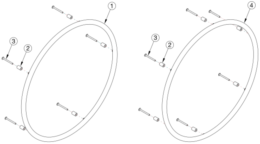 Cr45 Handrims - Plastic Coated parts diagram