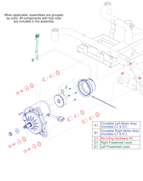 Motor Assy, Linx parts diagram