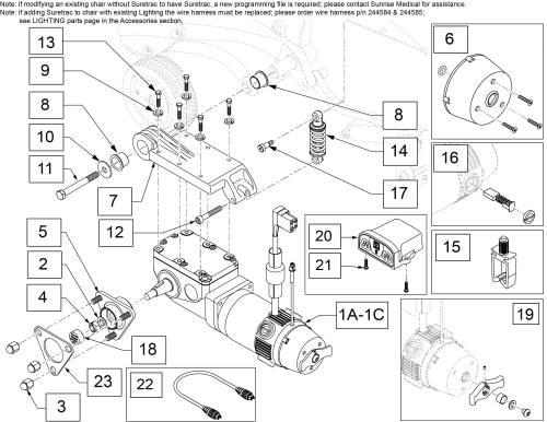 4 Pole  Quickie Suretrac Motor Assm Q700 M Effective S/n Q7mp-083818 & Q7me-135860 parts diagram