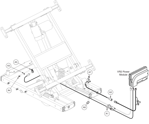 Vr2 40° Tilt Thru Joystick Electronics, Bariatric Tilt parts diagram