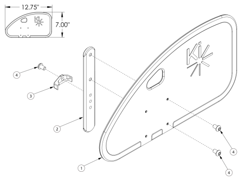 Flip Side Guards - Removable Adult Composite parts diagram