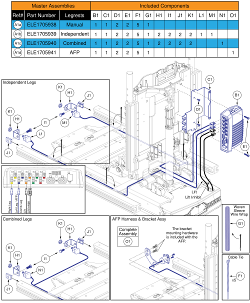 Ql3 Aam, Tb3 Lift (4front Series) parts diagram