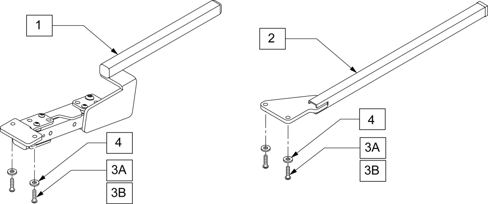 Joystick Arm Square Tube parts diagram