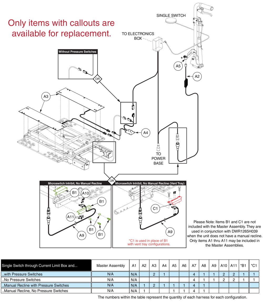 Tb2 Single Switch Through Current Limit Box parts diagram