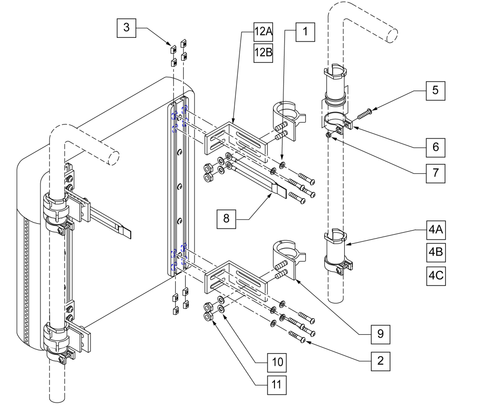 Snaptite Back Hardware (transit Approved) parts diagram