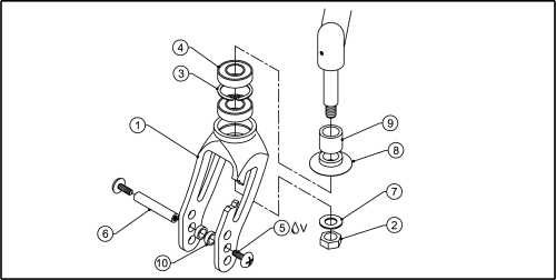 Wide Bearing Fork Assembly parts diagram