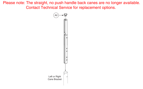 Back Cane Extrusion - Straight, Pediatric Size, Version 2 parts diagram