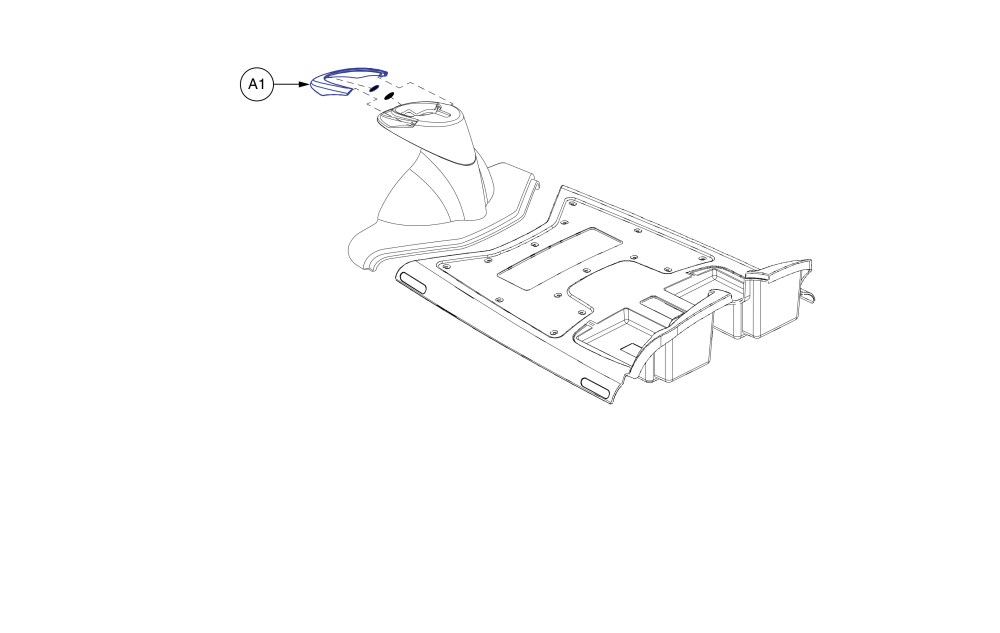 Front Shroud Inserts, 3 Wheel, Version 2, Gogo Elite Traveller Plus parts diagram