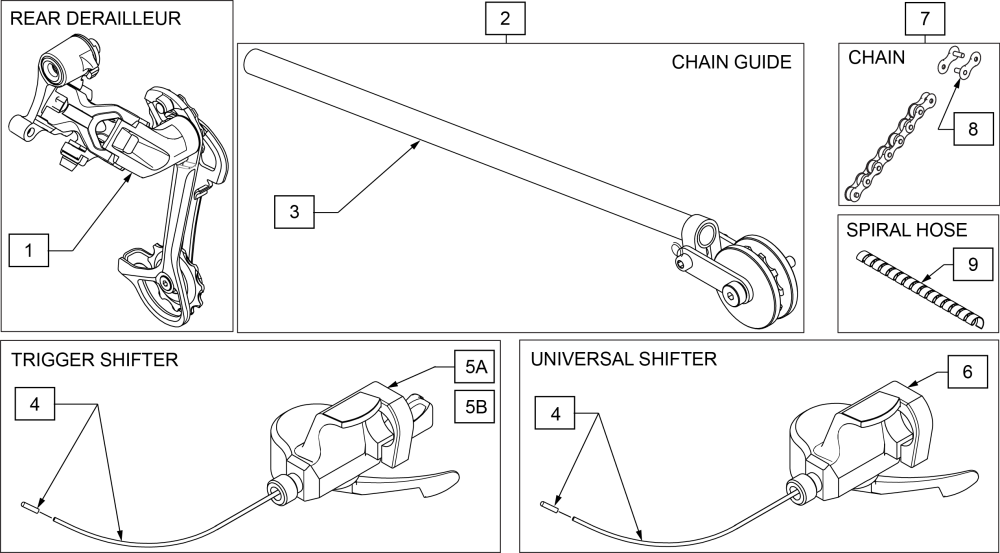 Trigger Shifter parts diagram