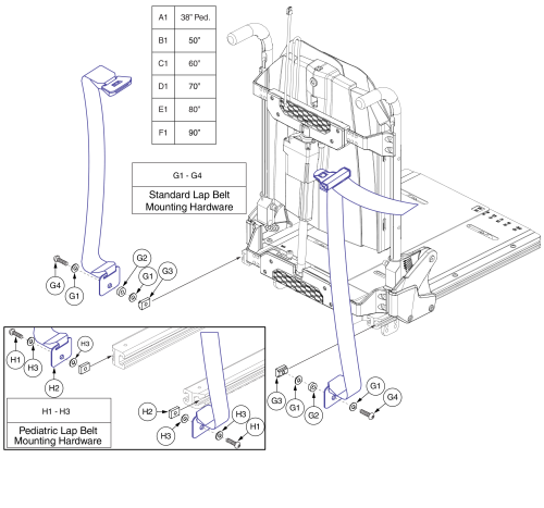 Tb Flex Lap Belts parts diagram