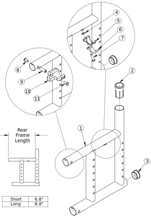 Catalyst 5ti Rear Frame parts diagram