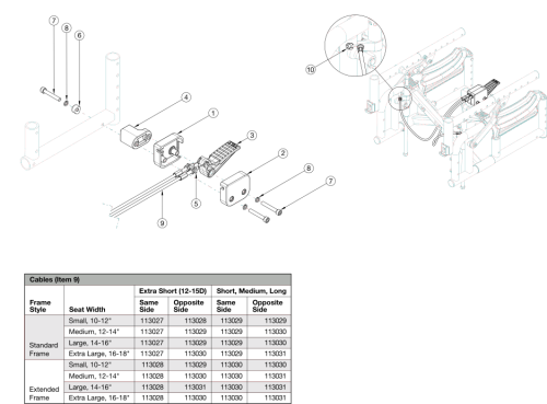 Arc Foot Tilt Mechanism parts diagram