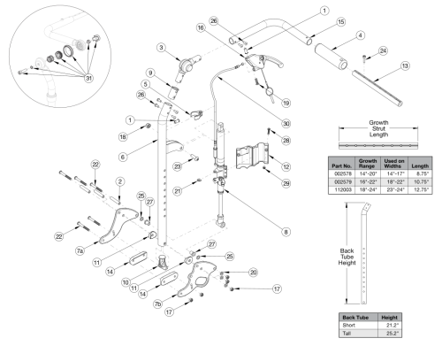 Focus Cr Reclining Backrest parts diagram