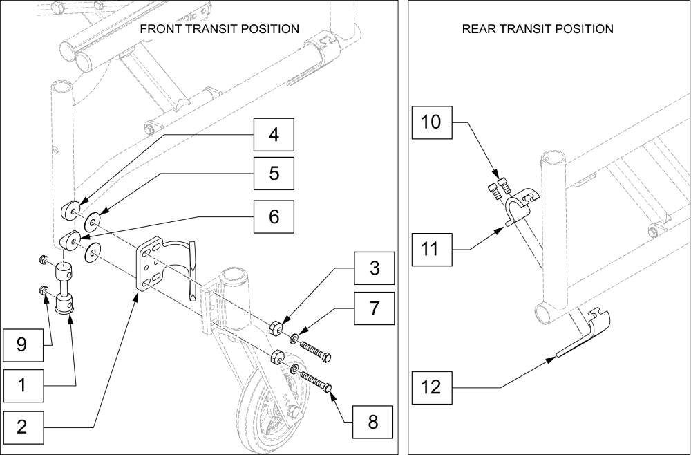 Transit Kit Discontinued parts diagram