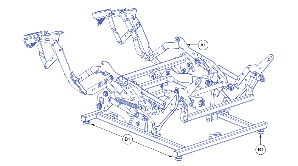 Lay Flat Mech Frame W/scissors - Plr935 - Viva2 parts diagram