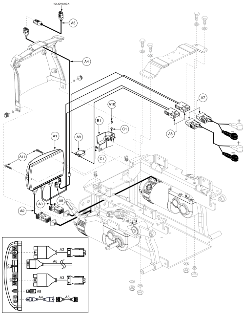 Dynamic Electronics Assy, Non-power Positioning, Jazzy 600 Es parts diagram