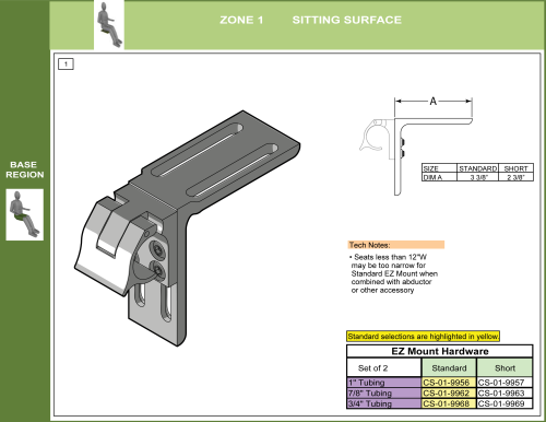 Cs-01-seat Step 6 - Select Attachment Hardware Front (2of7) parts diagram