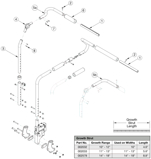 Flip Dynamic Back - Growth parts diagram