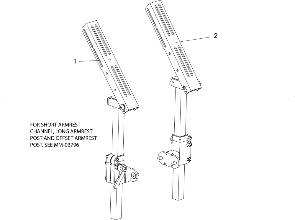 Flip Up Standard Arms parts diagram
