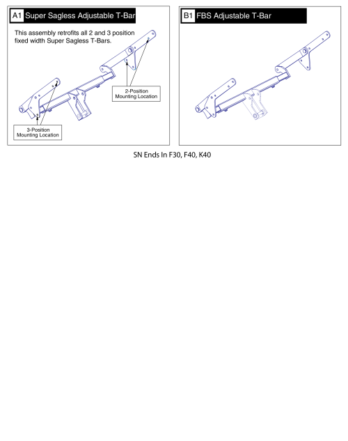 Adjustable Lift Activator / T-bar (ss) (fbs) parts diagram