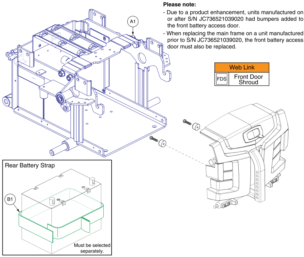 Main Frame, Q6 Edge Hd parts diagram