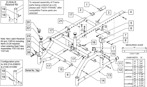 Zts Frame (rigid) After S/n Z1a-038633 & Z1se-013380 parts diagram