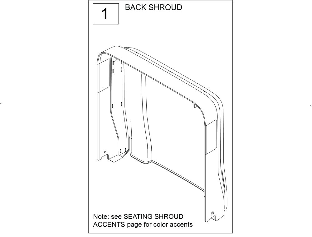 Back Shroud Ergo parts diagram