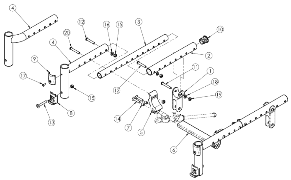 Flip Seat Frame parts diagram