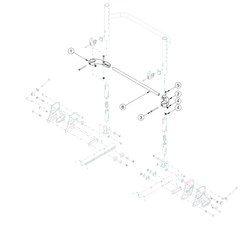 Ethos Backrest Mount And Hardware - Growth parts diagram