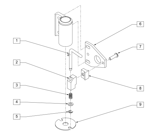 High Angle Caster Pin Locks parts diagram