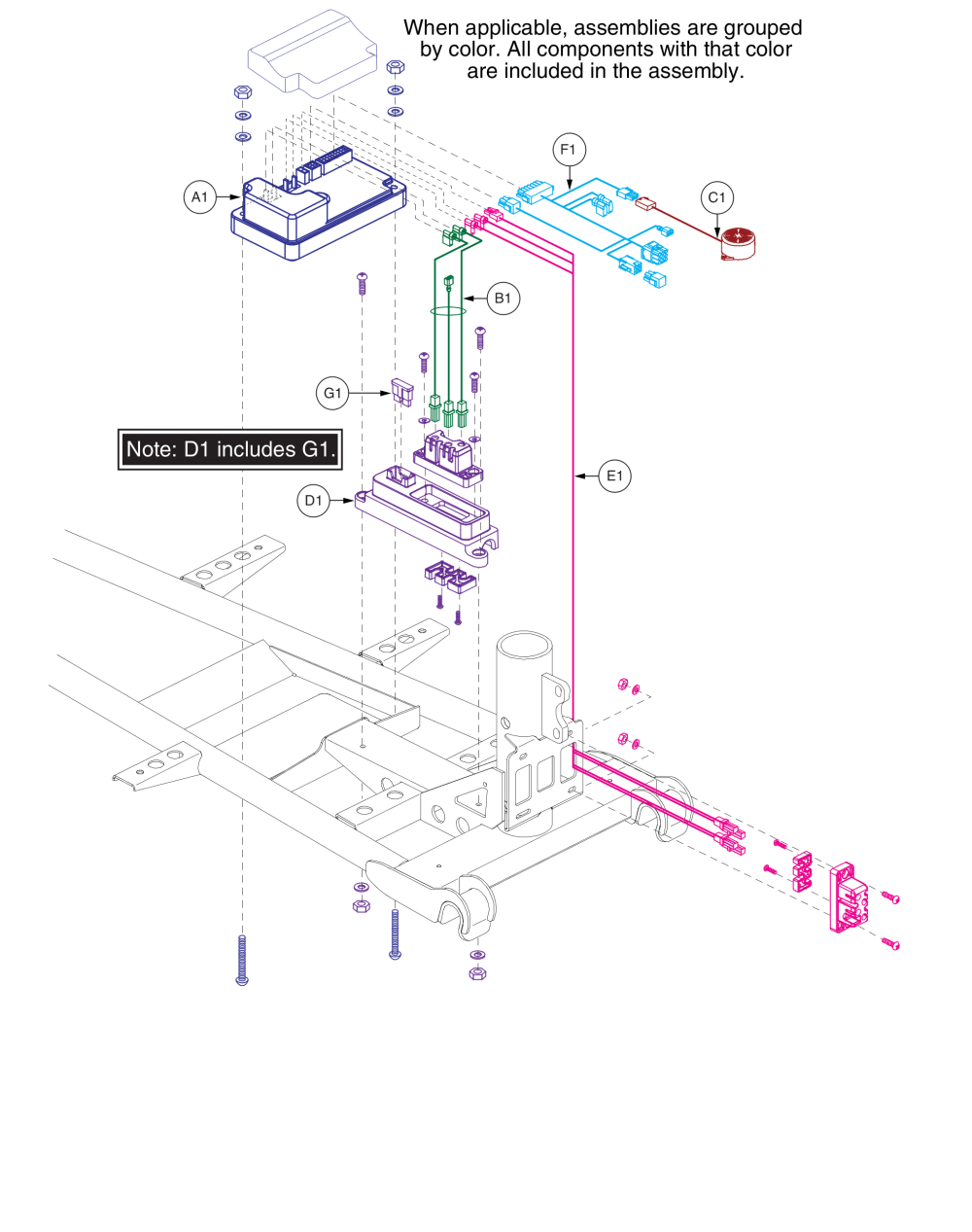 Controller Electronics, S-drive Mk Ii, Gogo Sport, For Models Ending In 1010 And Subsequent. parts diagram