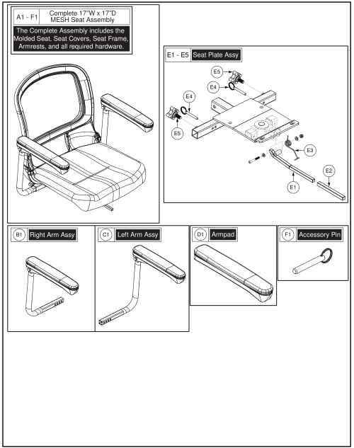 Mesh Back Seat, 17'