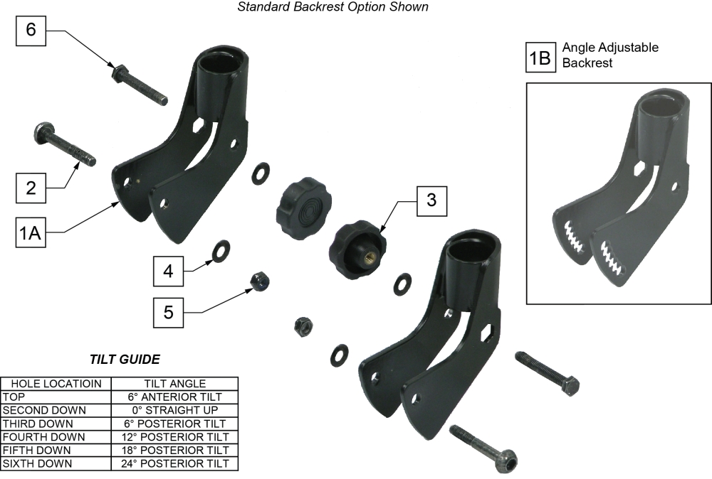 Backrest Attachment Hardware parts diagram